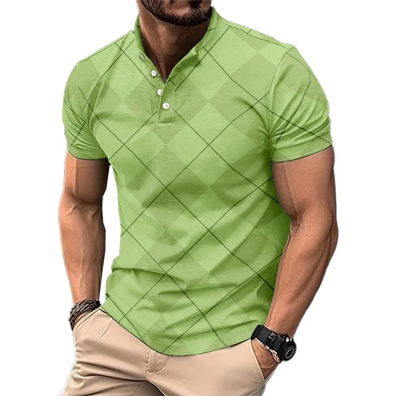 Men's Irish Day St. Pat's Print Button Down Short Sleeve T-Shirt 62999716X