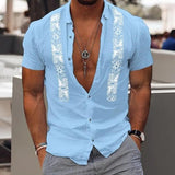 Men's Hawaiian Lapel Short Sleeve Casual Shirt 30705913Z