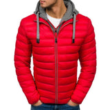 Men's Winter Warm Double Layer Hooded Cotton Coat 49905347X