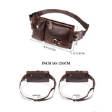 Men's Classic Genuine Leather Waist And Messenger Bag 80298381K