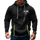 Men's Printed Sports Zip-Up Hoodie 34656143X