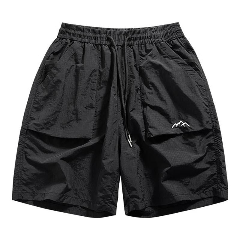 Men's Outdoor Sports Solid Color Multi Pocket Quick Dry Drawstring Shorts 26246353Y