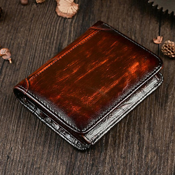 Men's First Layer Cowhide Multifunctional Short Wallet 51752324U