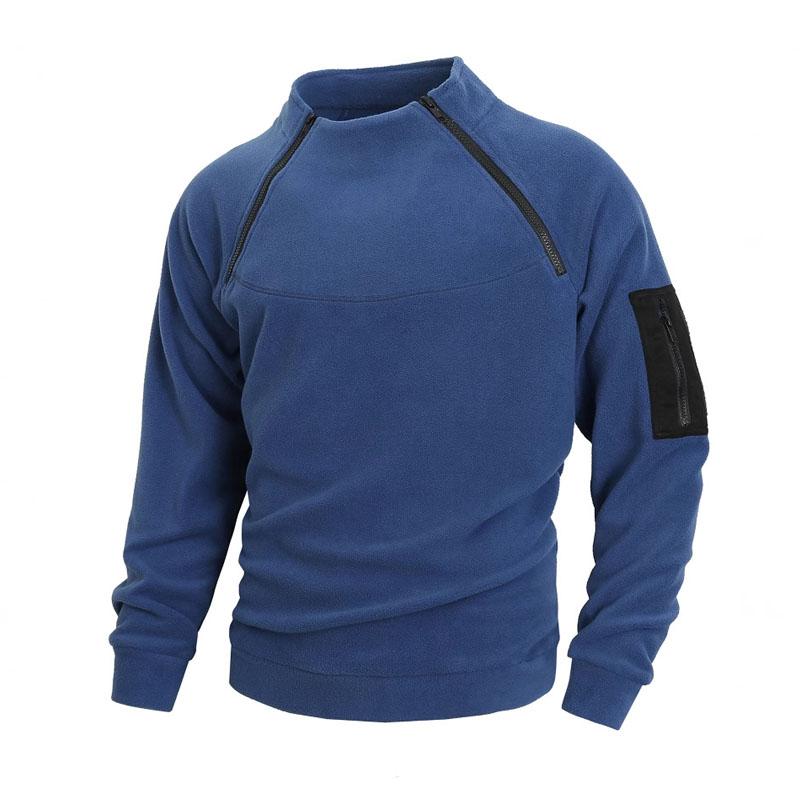 Men's Outdoor Stand Collar Long Sleeve Pullover Sweatshirt 16503124X