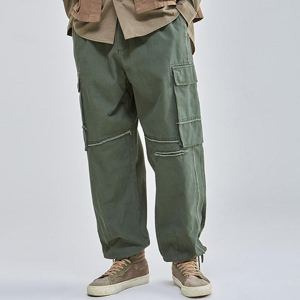 Men's Casual Loose Patchwork Multi-Pocket Cargo Pants  97438189Y