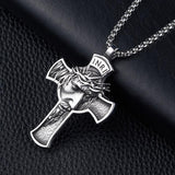 Vintage Casual Cross Faith Necklace 67614723TO