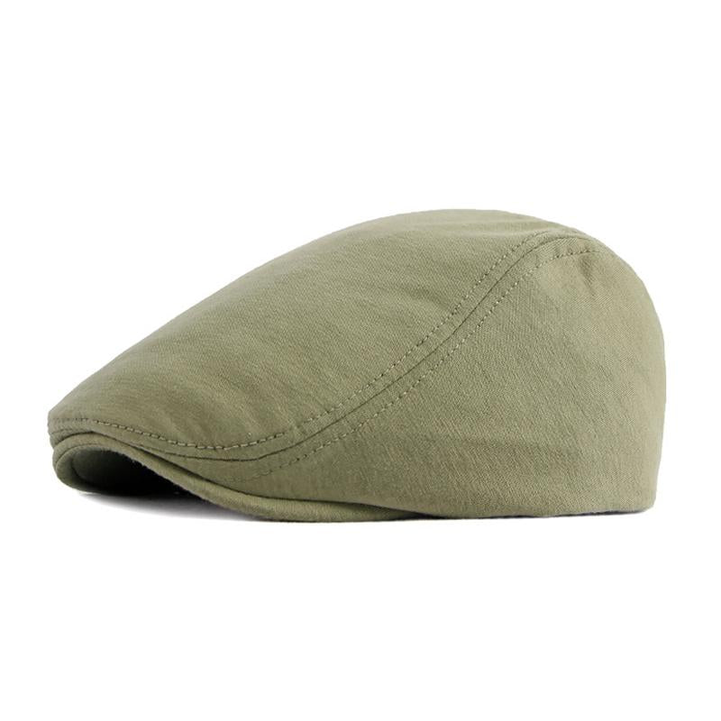 Men's Casual Solid Color Cotton Blend Beret 82609230M