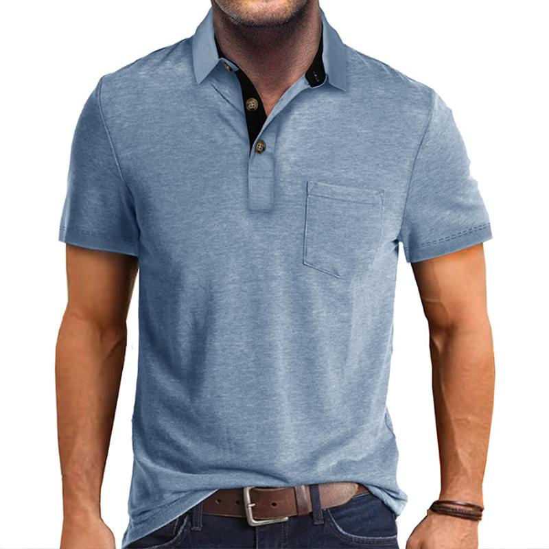 Men's Polo Panel Collar Short Sleeve T-Shirt 97949768U