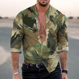Men's Casual Camo Long Sleeve Shirt 20290073TO