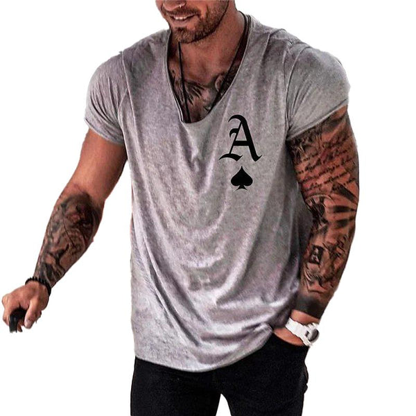 Men's Casual Letter Print Round Neck Short-Sleeved T-Shirt 67440968Y