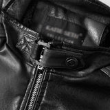 Men's Vintage Motorcycle Style Plush Warm Leather Jacket 28670585Y