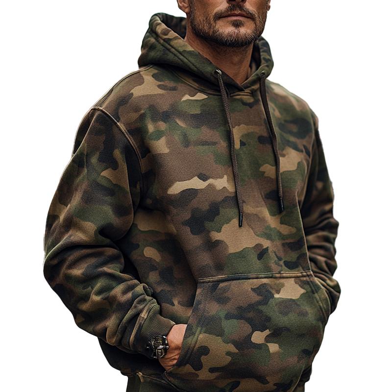 Men's Outdoor Camouflage Print Hoodie 25616937X