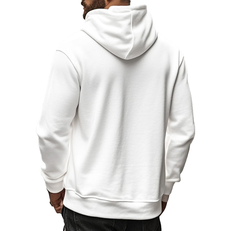 Men's Solid Color Zipper Hooded Sweatshirt 71735664Y