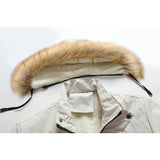 Men's Hooded Plush Thick Mid-length Coat 80725047U