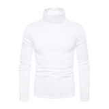 Men's Classic Casual Fleece High Collar Long Sleeve T-shirt 97790009K