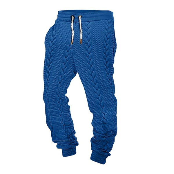 Men's Casual Jacquard Lace-Up Loose Sports Pants 42793213M