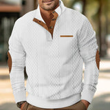 Men's Outdoor Jacquard Casual Stand Collar Long Sleeve Sweatshirt 50047325X