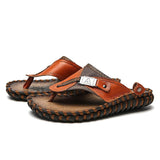 Men's Leather Casual Beach Slippers 99772315Z