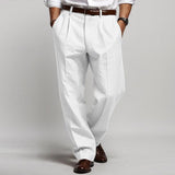 Men's Casual Thin Linen Breathable Loose Suit Pants 80989064M