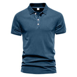 Men's Solid Color Short-sleeved Bottoming POLO Shirt 20127919X