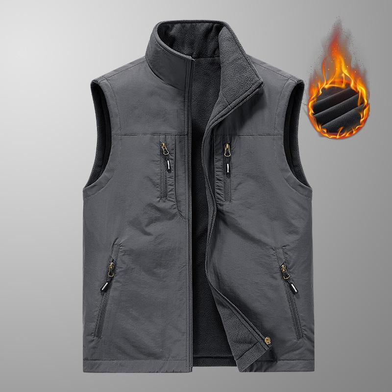 Men's Outdoor Casual Polar Fleece Double-Sided Warm Vest 92037540Y
