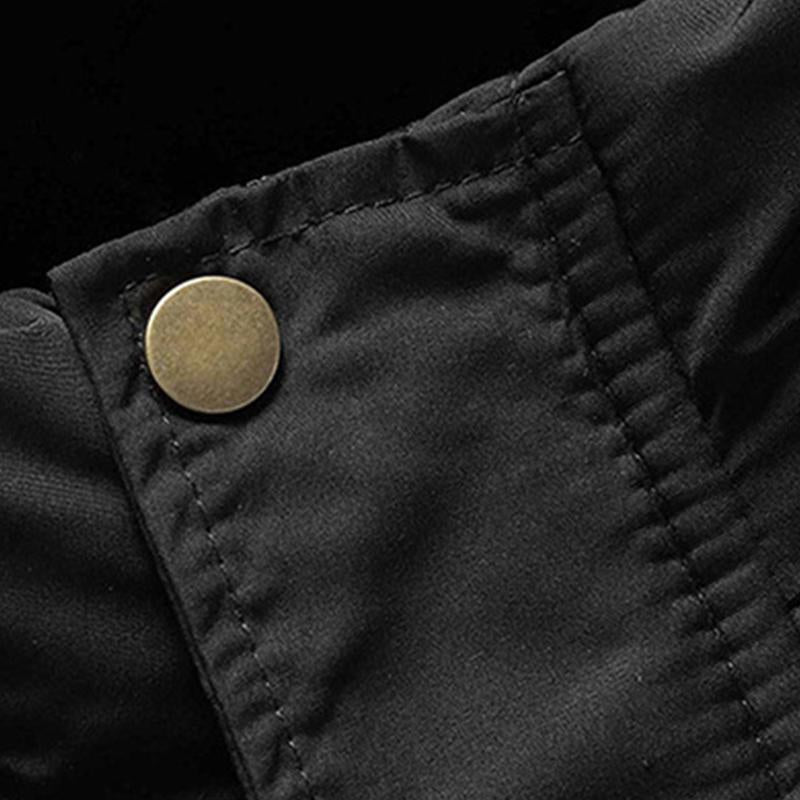 Men's Casual Outdoor Hooded Fleece Zipper Warm Workwear Coat 45840671M