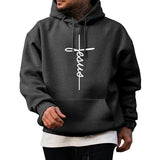 Men's Lettering Printed Casual Hoodie 24336990X