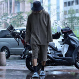 Men's Solid Color Loose Long Sleeve Hoodie And Shorts Casual Set 61132857Z