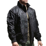 Men's Classic Casual Multi-Pocket Zipper Stand Collar Flight Jacket 47682183K