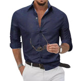 Men's Printed Casual Lapel Long Sleeve Shirt 24899889X