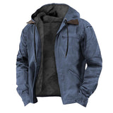 Men's Casual Printed Multi-Pocket Hooded Jacket 21308864Y