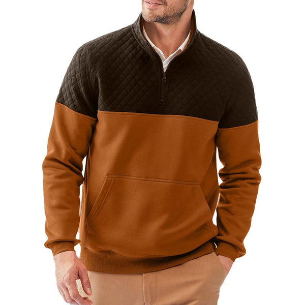 Men's Colorblock Half-Zip Outdoor Sweatshirt 68513698X