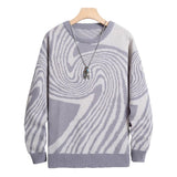 Men's Jacquard Crew Neck Knitted Sweater 06439053U