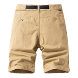 Men's Casual Cotton Solid Color Loose Cargo Shorts 00510434M