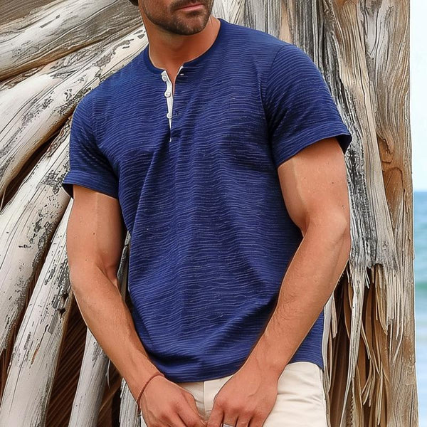 Men's Casual Striped Colorblock T-Shirt 45215076TO