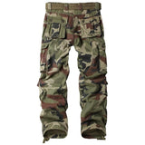 Men's Camo Cotton Multi-pocket Zipper Decor Straight Cargo Pants 40263270Z