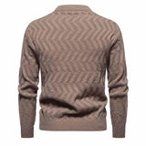 Men's Round Neck Knitted Solid Color Pullover Sweater 01753662X