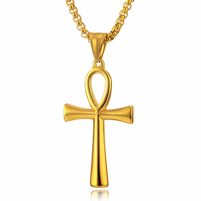 Collier croix à nœud décontracté vintage 01193003TO