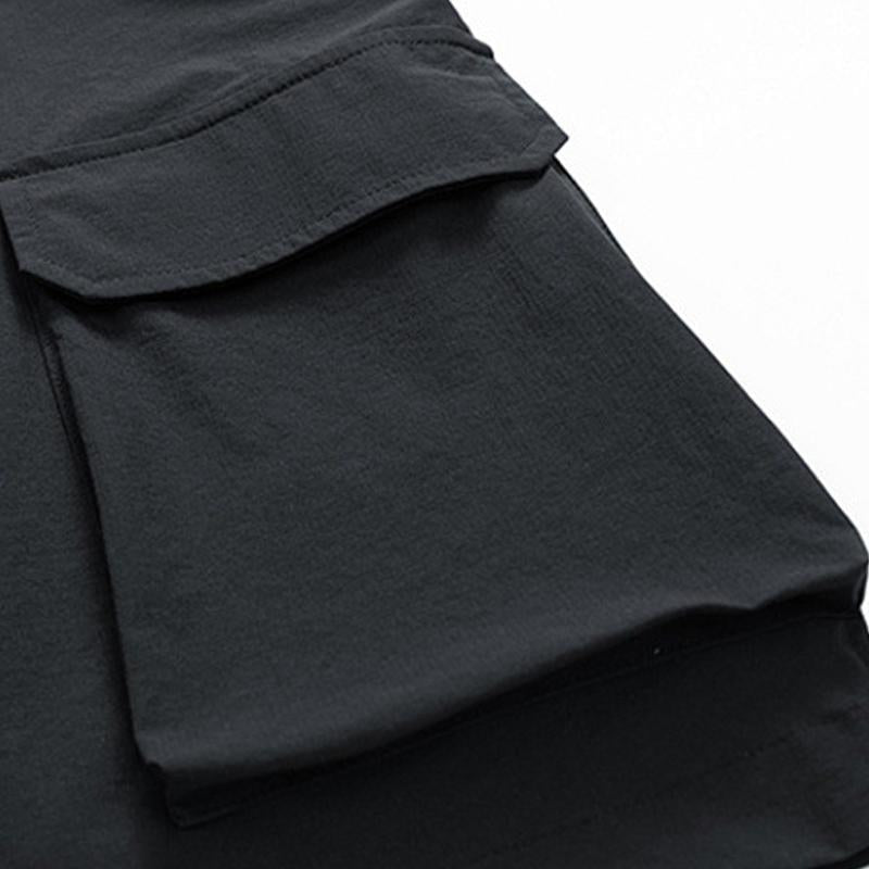 Men's Casual Loose Multi-pocket Elastic Waist Quick-drying Sports Shorts 80937190M
