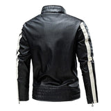 Men's Stylish Leather Motorcycle Jacket 86062197U