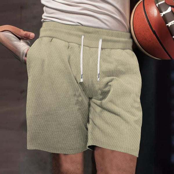 Men's Casual Solid Color Drawstring Loose Shorts 83058626Y