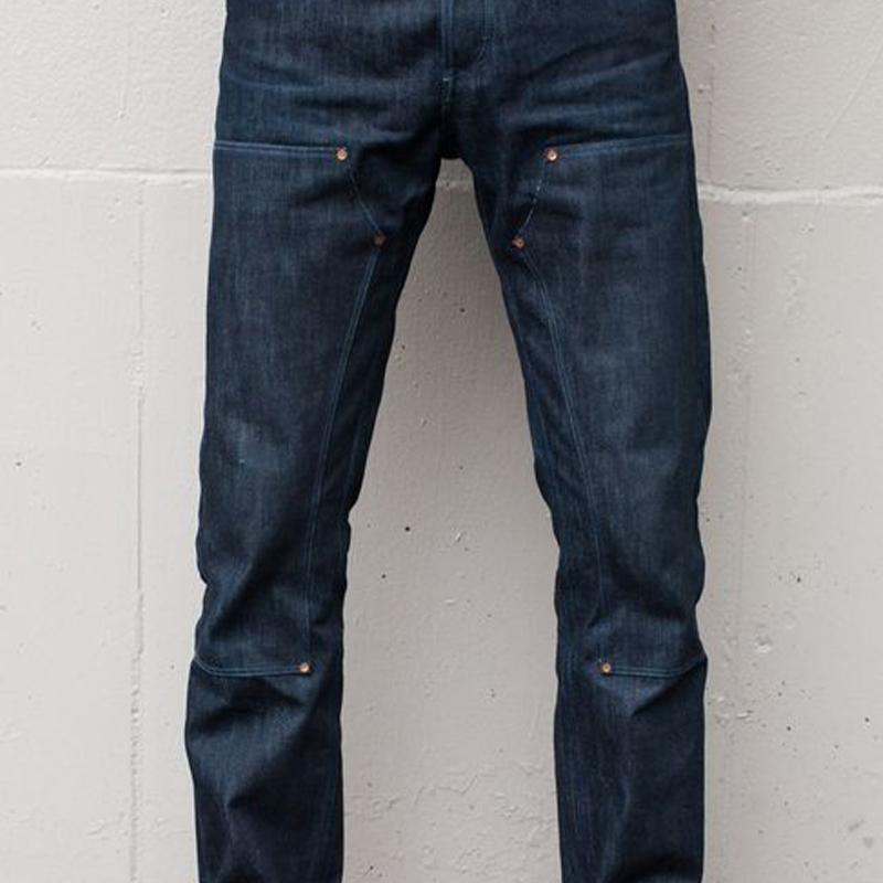 Men's Vintage Dark Blue Jeans 08665639U