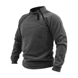 Men's Classic Casual Warm Breathable Side Zipper Fleece Pullover Sweatshirt 44007010K