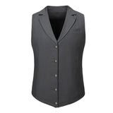 Men's Casual Solid Color Lapel Single Breasted Suit Vest 79179970M