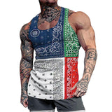 Men's Retro Punk Perris Cashew Flower Tank Top 27384575TO