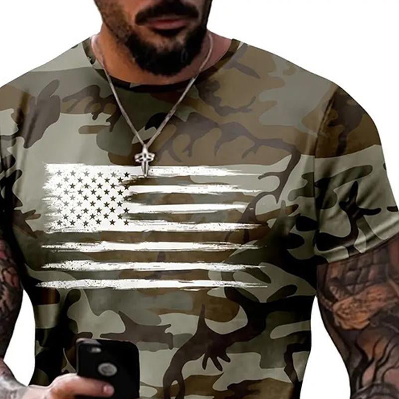 Men's Outdoor Camouflage Casual Short-sleeved T-shirt 34833530X