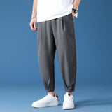 Men's Casual Solid Color Breathable Loose Pants 25230124M