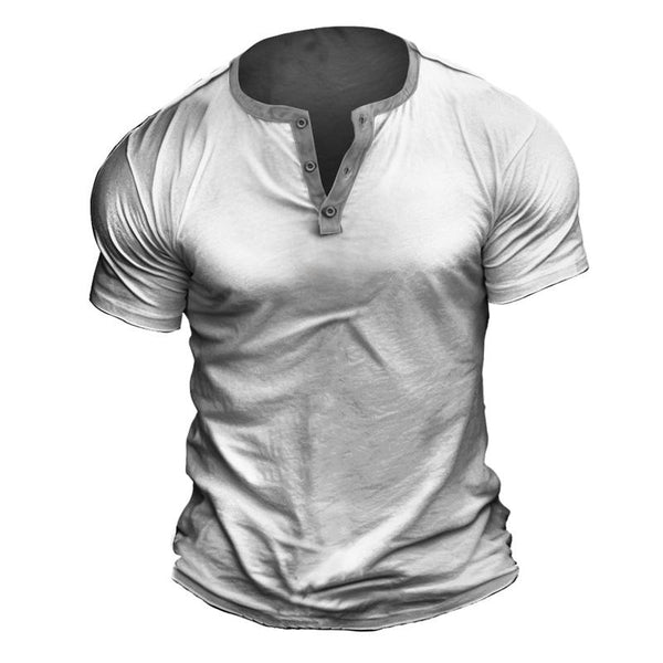Men's Casual Short Sleeve Henley Shirt 40420557X