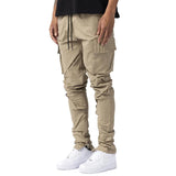 Men's Casual Solid Color Multi-Pocket Cargo Pants 46514597Y