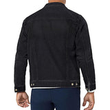 Men's Vintage Fit Lapel Single Breasted Denim Jacket 23686747M